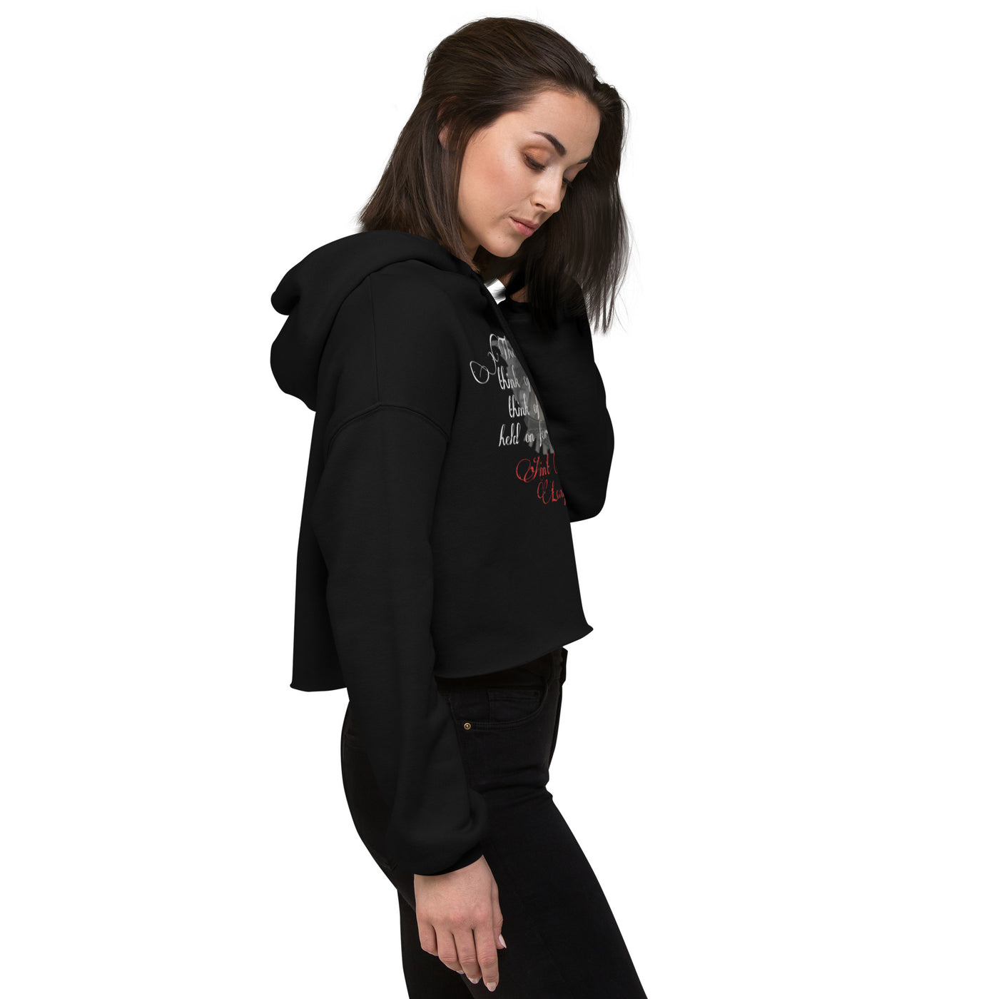 Product mockup Motivational Crop Women Hoodie